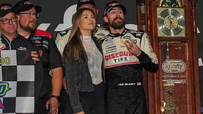 WATCH: Ryan Blaney’s fiance Gianna Tulio embraces the Penske driver in a warm hug after his heroics in Martinsville