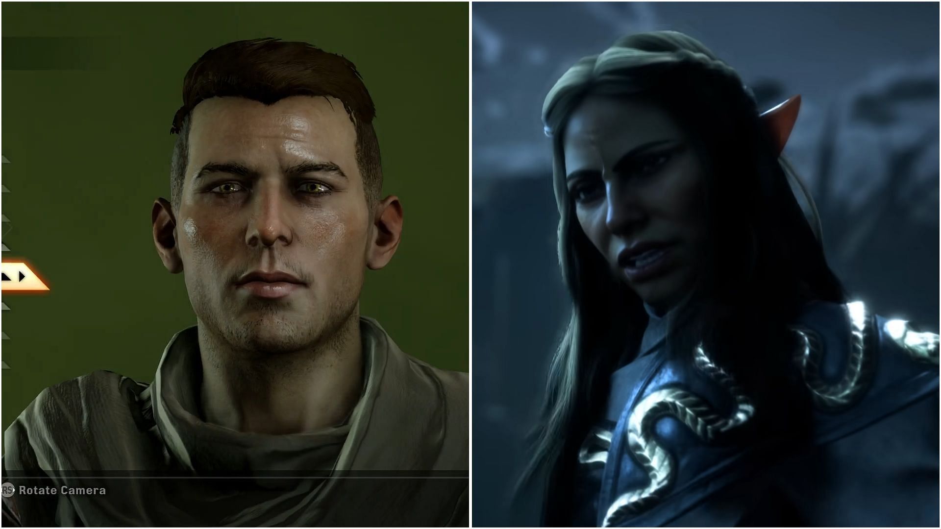 Various unique characters can be created in both games (Images via Youtube/@dragonage)