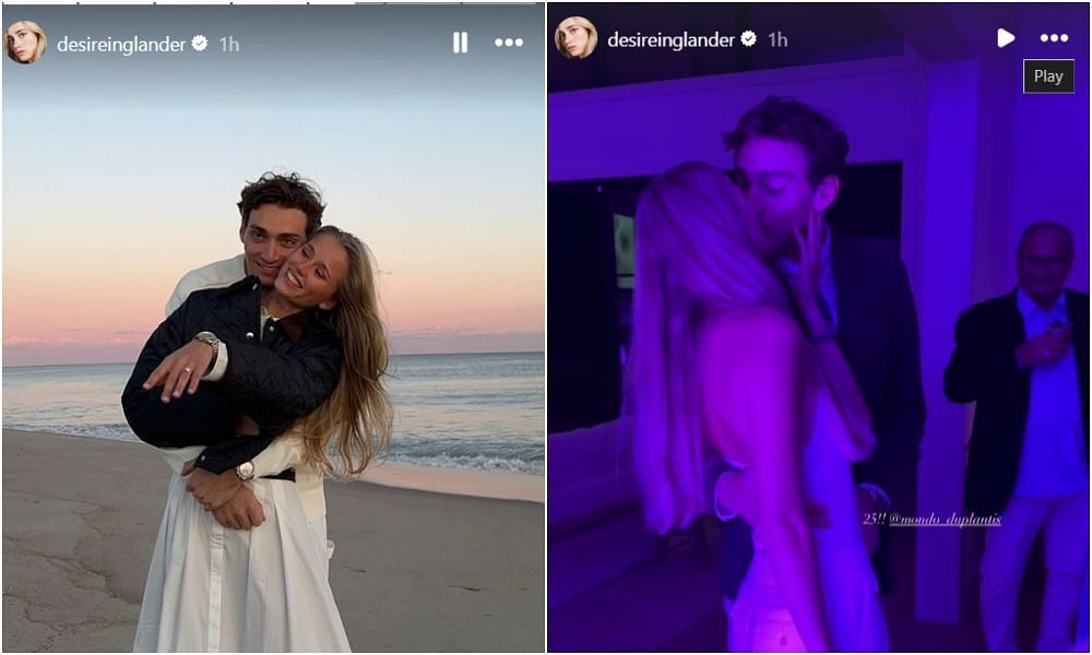 Desire Inglander wishes fiance Mondo Duplantis on 25th birthday (via Inglander&#039;s Instagram)