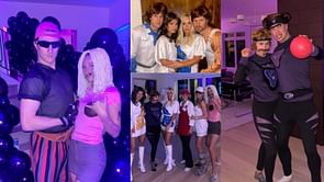 Nathan MacKinnon, Gabriel Landeskog dress up as "best band in the world" alongside partners Charlotte & Melissa at Avs Halloween party