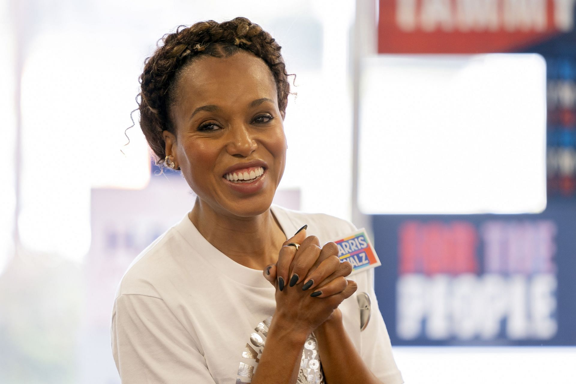 Kerry Washington Campaigns For Kamala Harris In Milwaukee (Image via Getty)