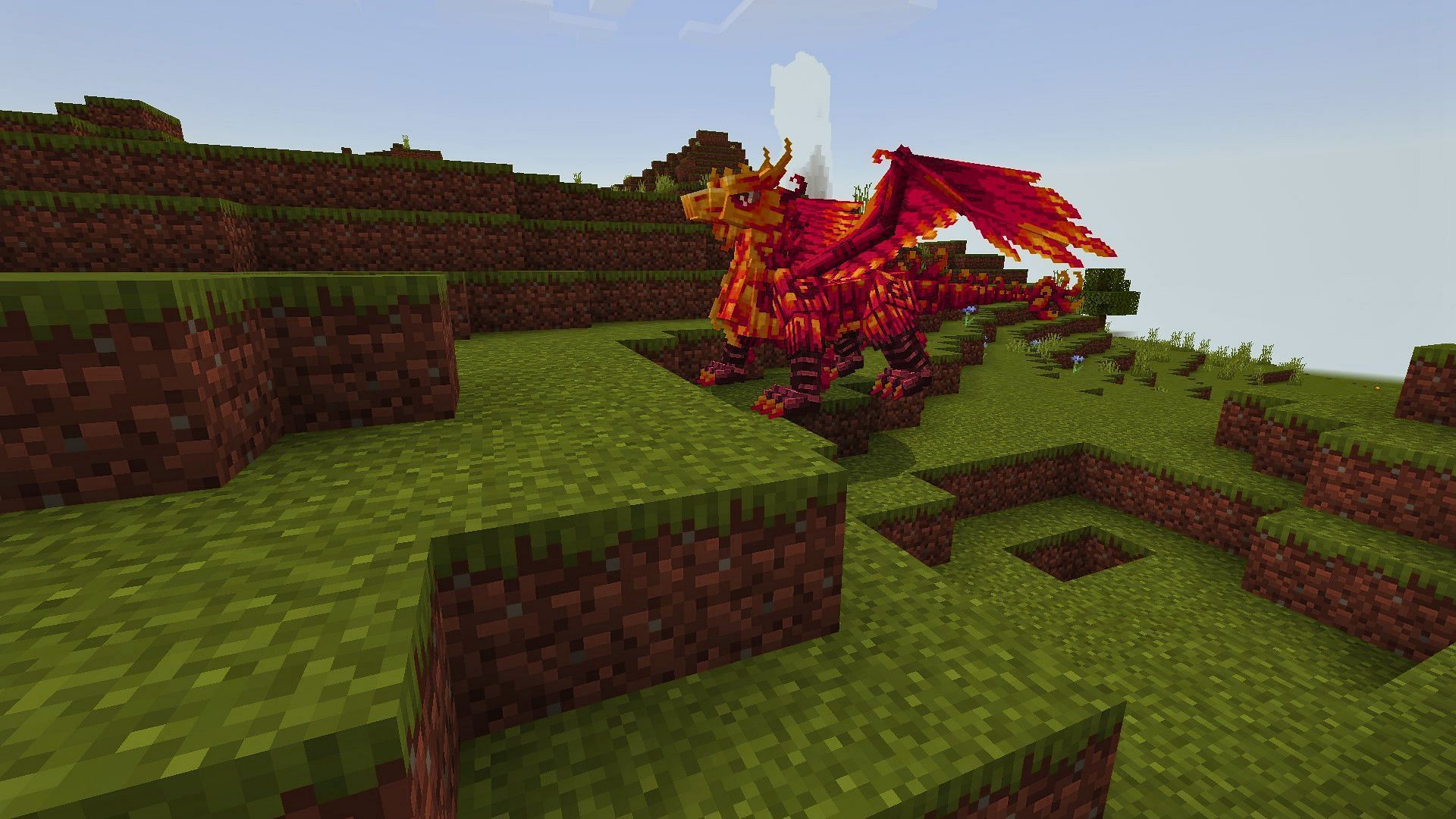 Red Dragons could be weaker versions of the Ender Dragon (Image via Mojang Studios || Spectral Studios)