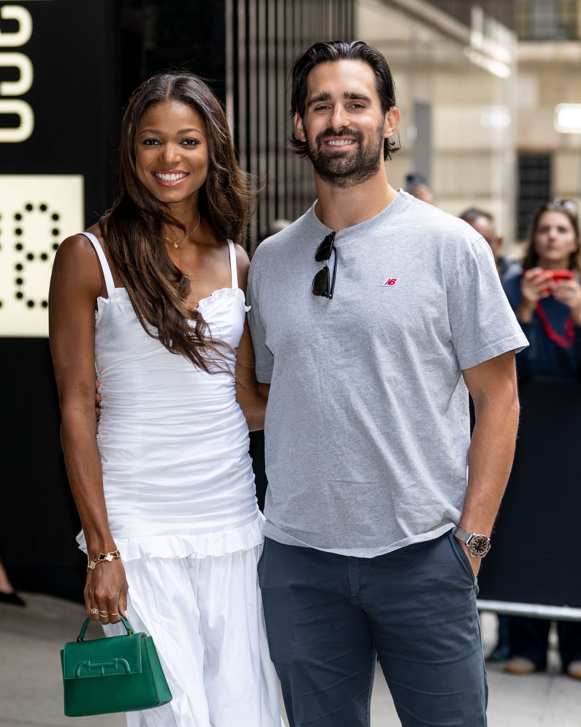 Gabby Thomas and Spencer McManes In New York City - September 09, 2024 - Source: Getty