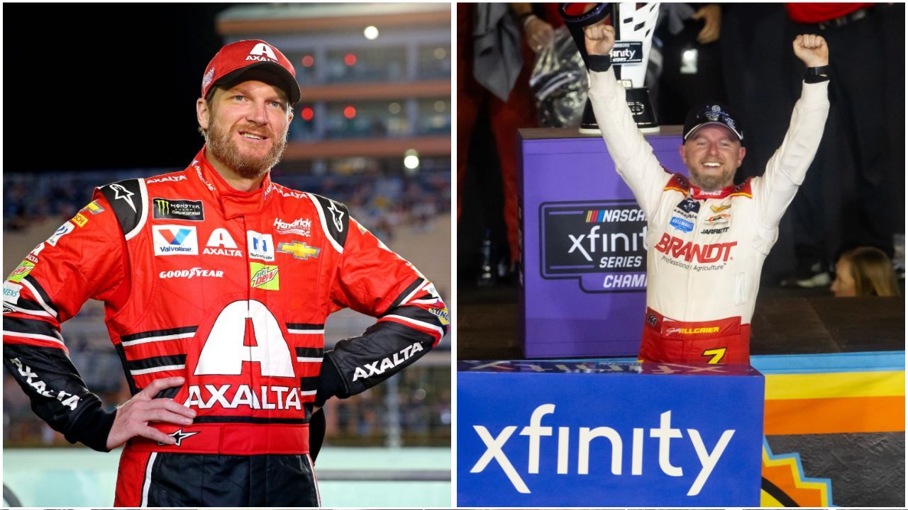 Dale Earnhardt Jr. comments on his driver Justin Allgaier winning the 2024 Xfinity Series title (via IMAGN)