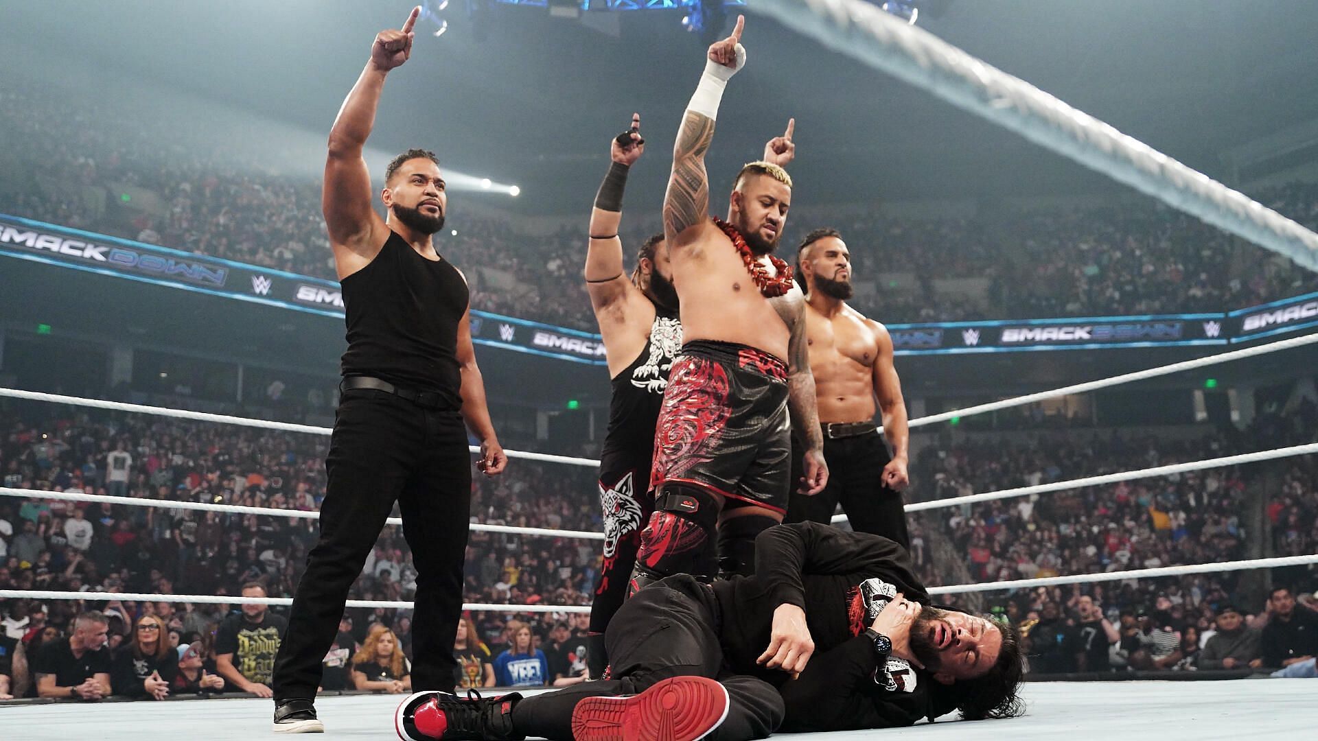 The Bloodline in a WWE ring. (Photo: WWE.com)