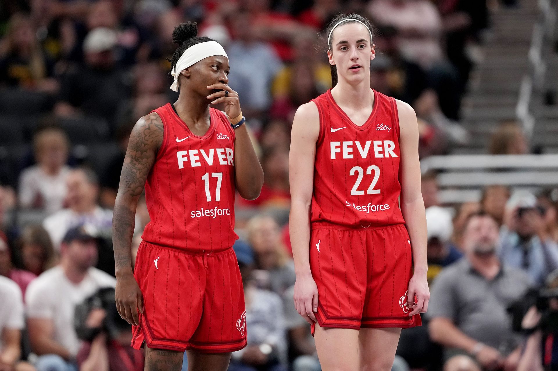 Erica Wheeler (left) on what it was like to take Caitlin Clark under her wing. (Photo: GETTY)