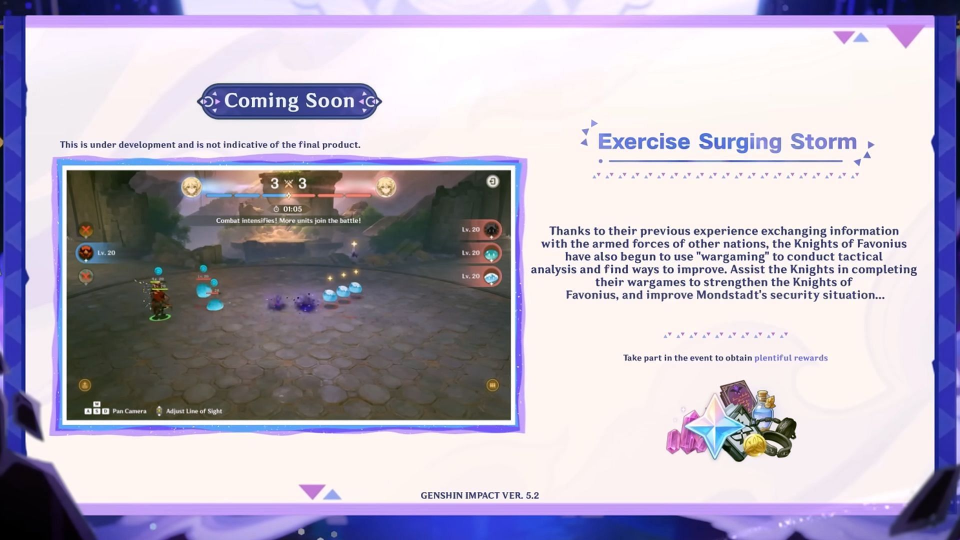 Exercise Surging Storm event in version 5.2 (Image via HoYoverse)