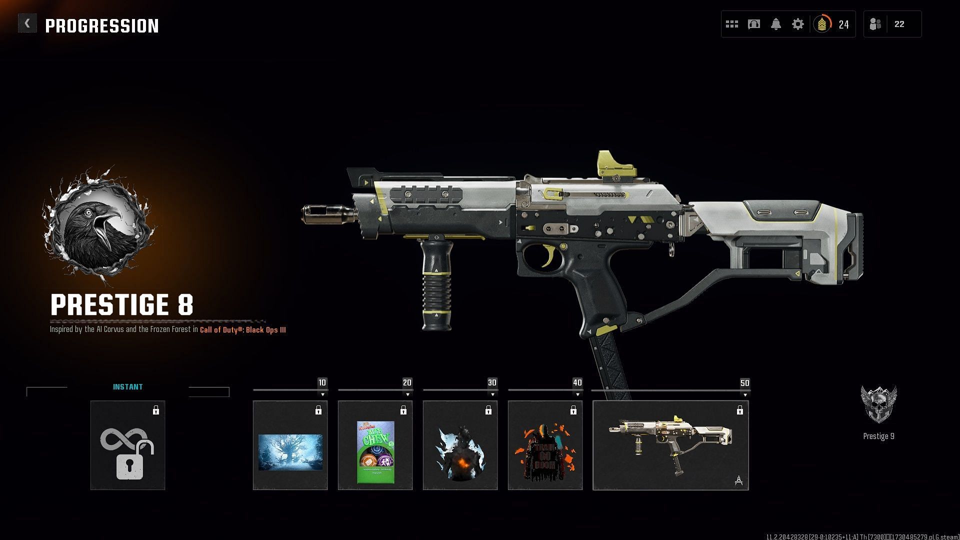 All Black Ops 6 Prestige 8 rewards (Image via Activision)