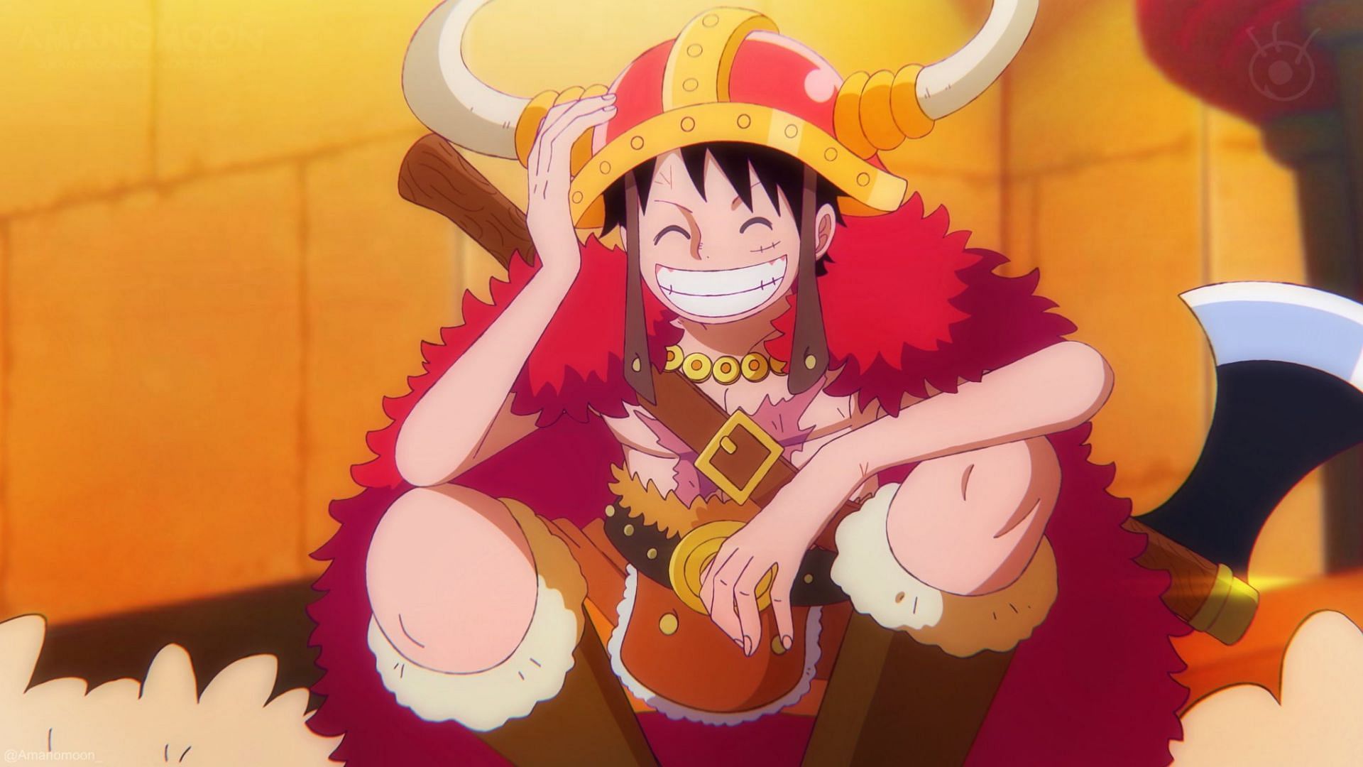 Monkey D. Luffy&#039;s appearance in the Elbaph arc (Image via X/@Amanomoon_)