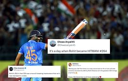 "Rasing your bat five times is a crazy record" - Fans celebrate Rohit Sharma on 10th anniversary of ODI world-record 264 vs SL