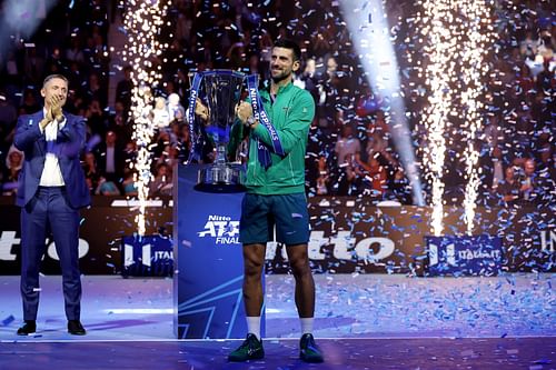 Novak Djokovic at the ATP Finals 2023. (Photo: Getty)