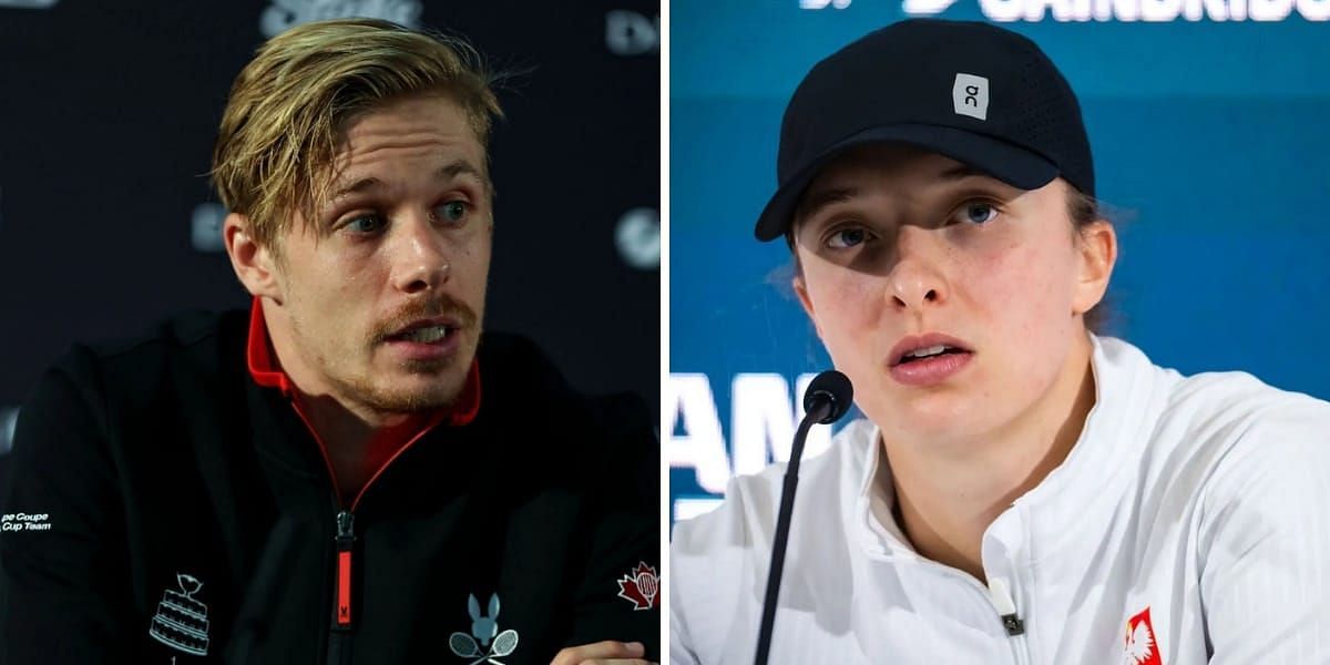 Denis Shapovalov (L) &amp; Iga Swiatek (R)  (Image source: GETTY)