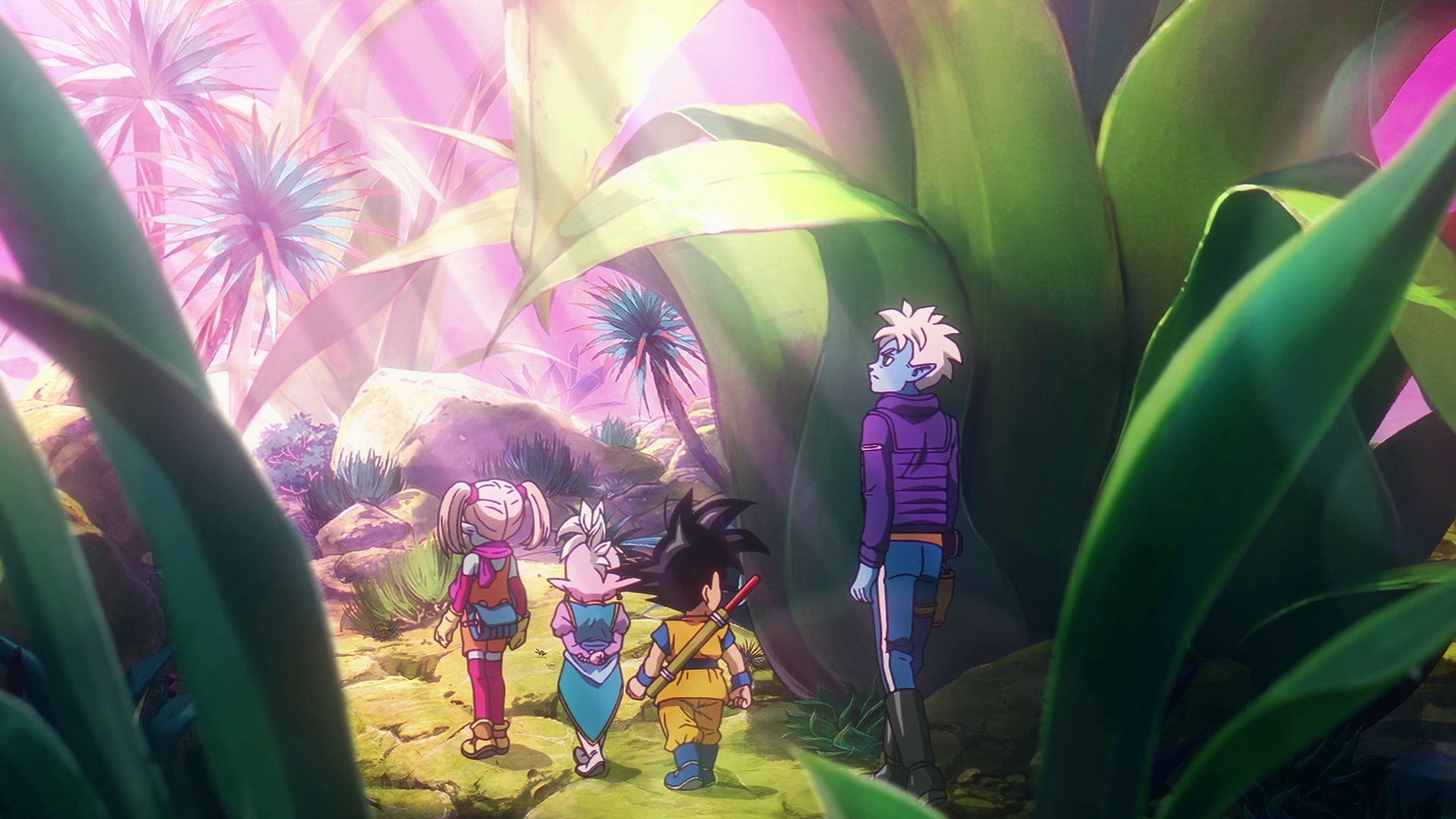 The party walking through the Third Demon Realm (Image via Toei Animation).