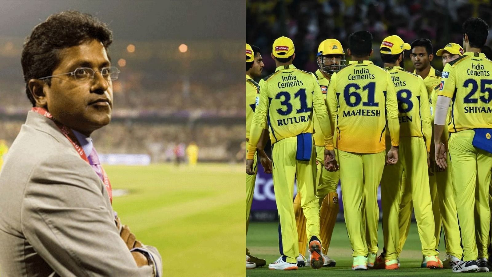 Lalit Modi and CSK (PC: Lalit Modi/X and Getty)