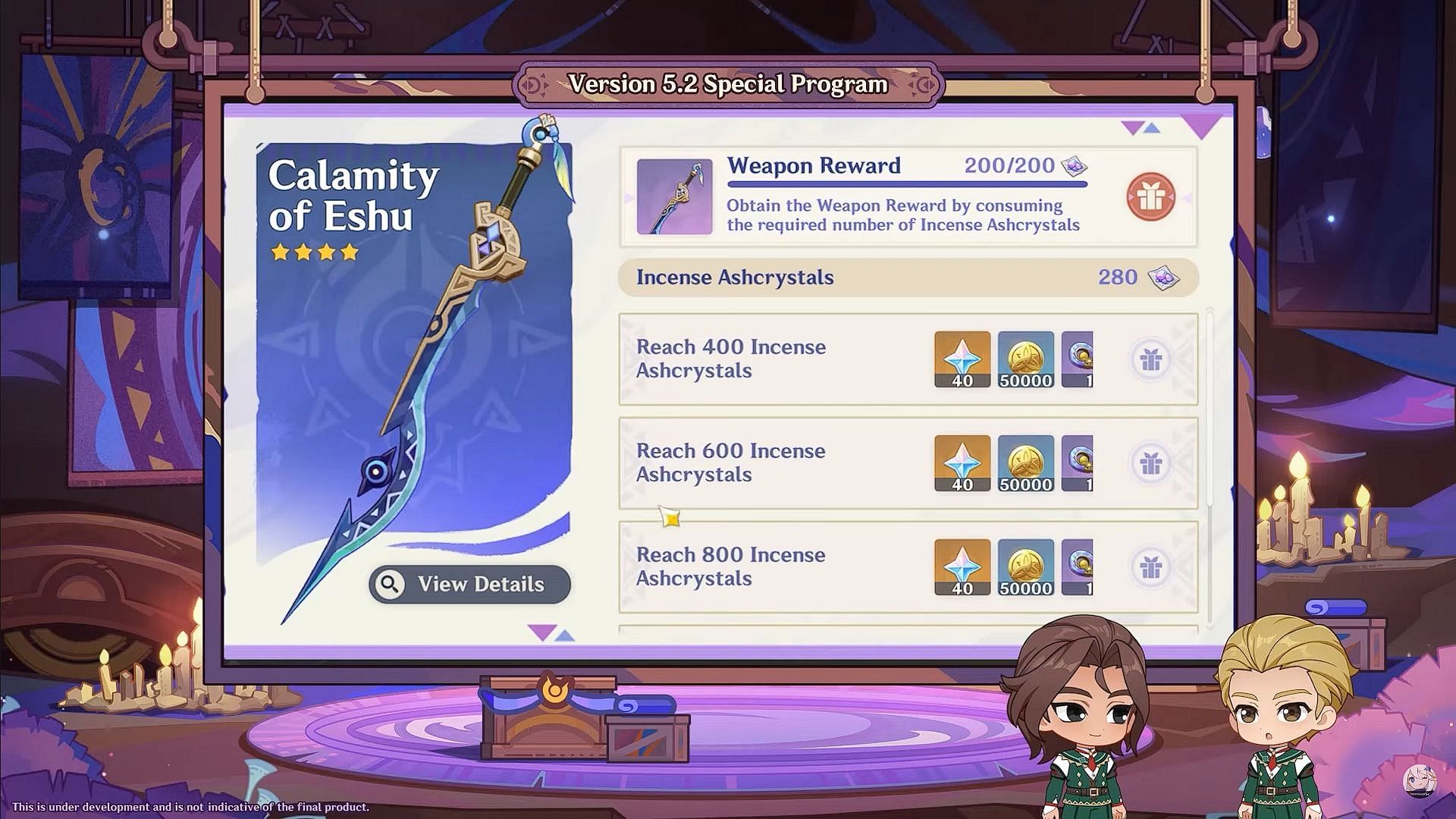 Collect Incense Archcrystals to get the free 4-star event weapon (Image via HoYoverse)