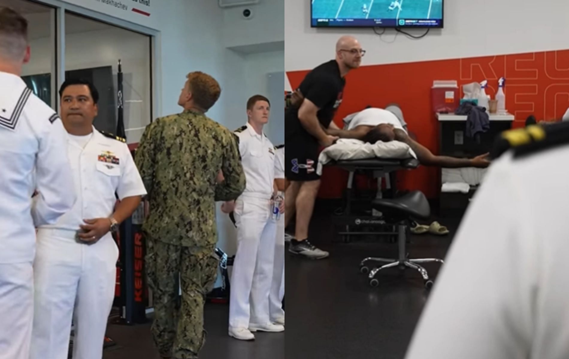 UFC's post showcased US Navy officials meeting Dana White and touring the UFC headquarters. [Images courtesy: @ufc on Instagram]