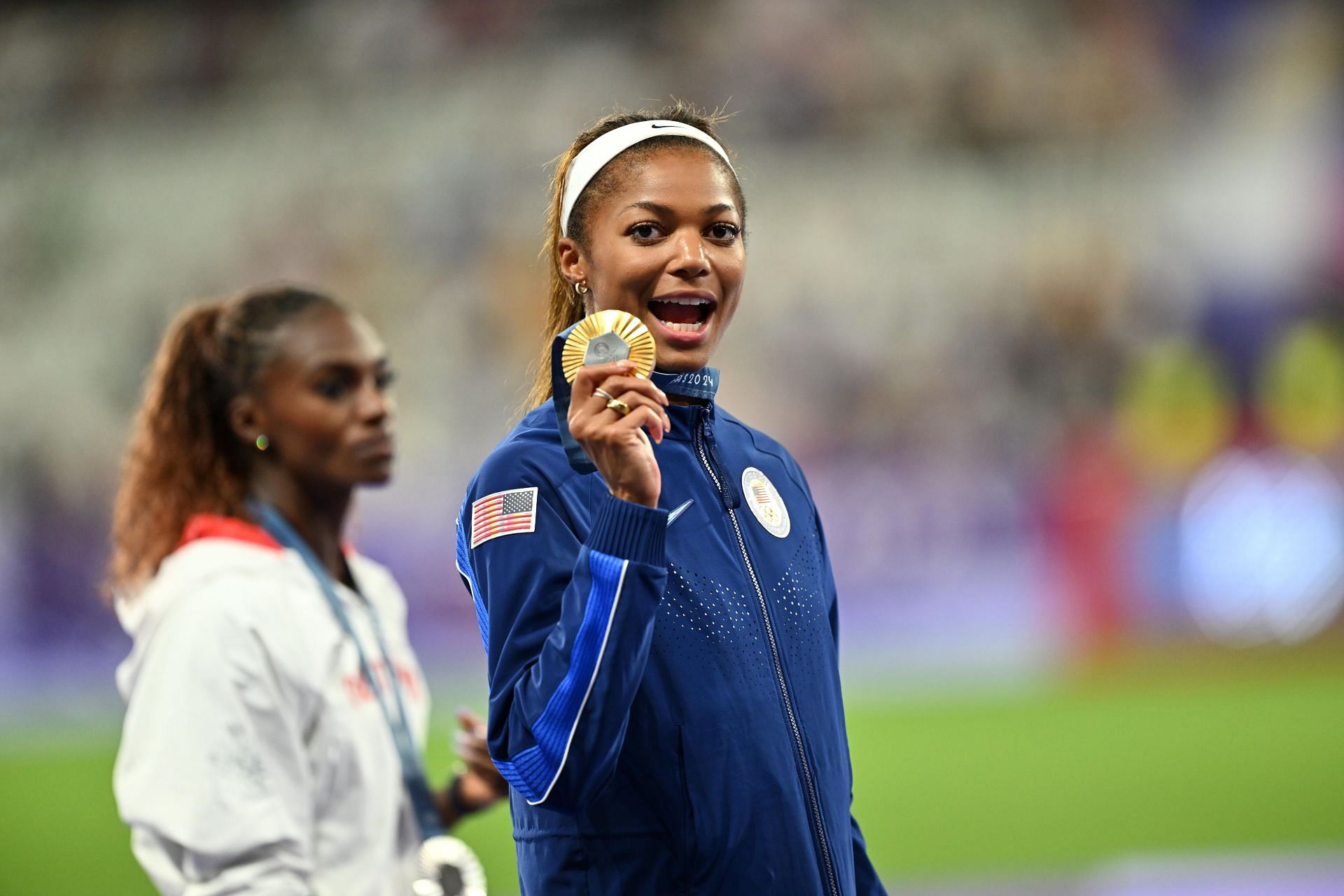 Gabby Thomas at the Olympic Games Paris 2024 (Source: Getty)