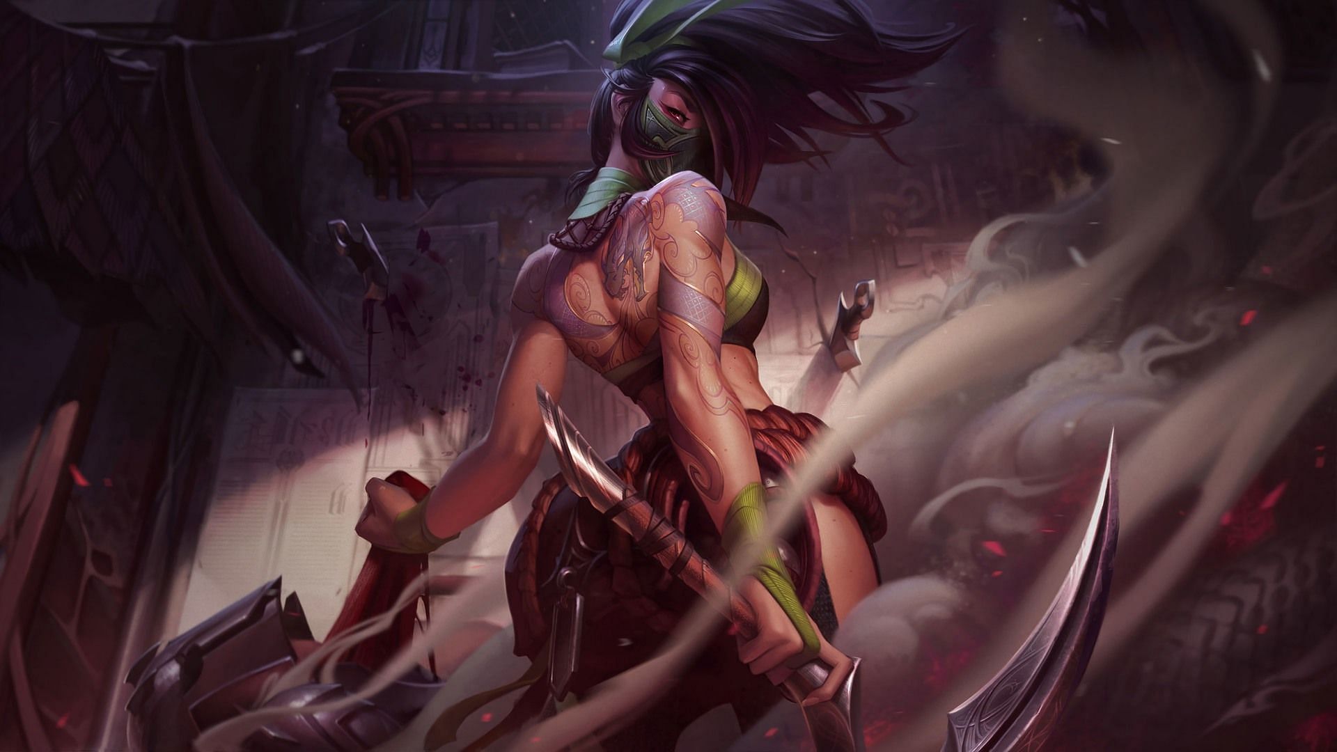 Default Akali in League of Legends (Image via Riot Games)