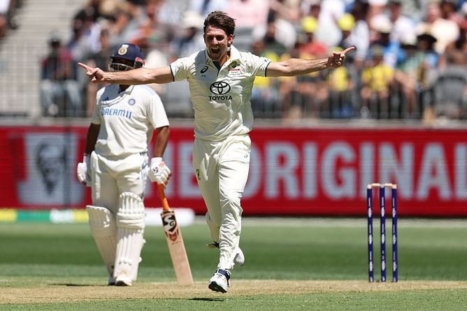 [Watch] Rishabh Pant and Mitchell Marsh share lighthearted moment on Day 1 of BGT 2024-25 1st Test