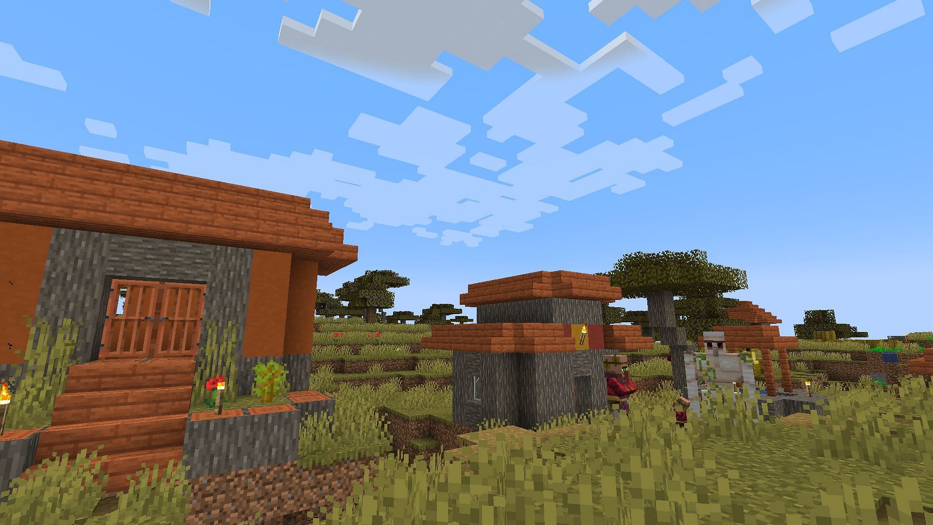 Look for seeds and items in the wild (Image via Mojang Studios)