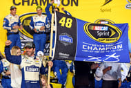 Jimmie Johnson celebrates his seventh championship title in 2016 - Source: Imagn
