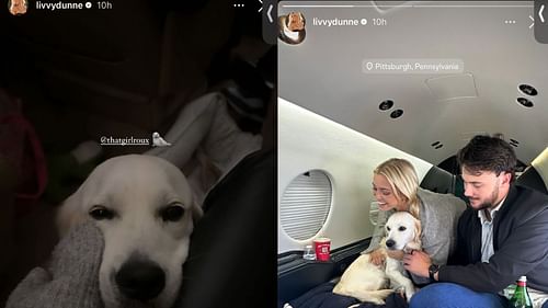 Paul Skenes and Olivia Dunne sharing smiles on board a private jet in Pittsburgh.