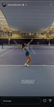 Screenshot of Emma Raducanu's Instagram story (Image via: Raducanu Instagram)