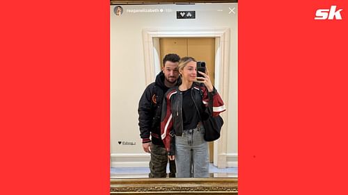 Alex and Reagan Bregman posing for a mirror selfie together (image credit: instagram/raeganelizabeth)