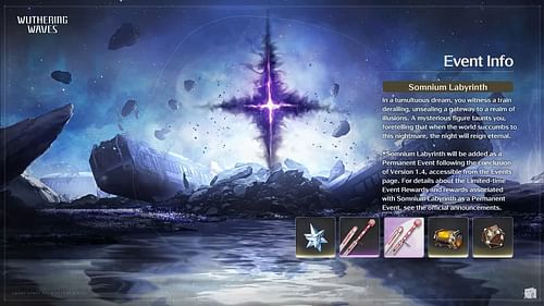 Play the Somnium Labyrinth event to get the Sword (Image via Kuro Games)