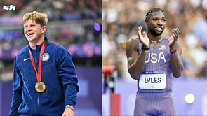 Comparing Olympic gold paycheck, Hunter Woodhall highlights issue with track as he reacts to Noah Lyles winning $100,000 in race against IShowSpeed