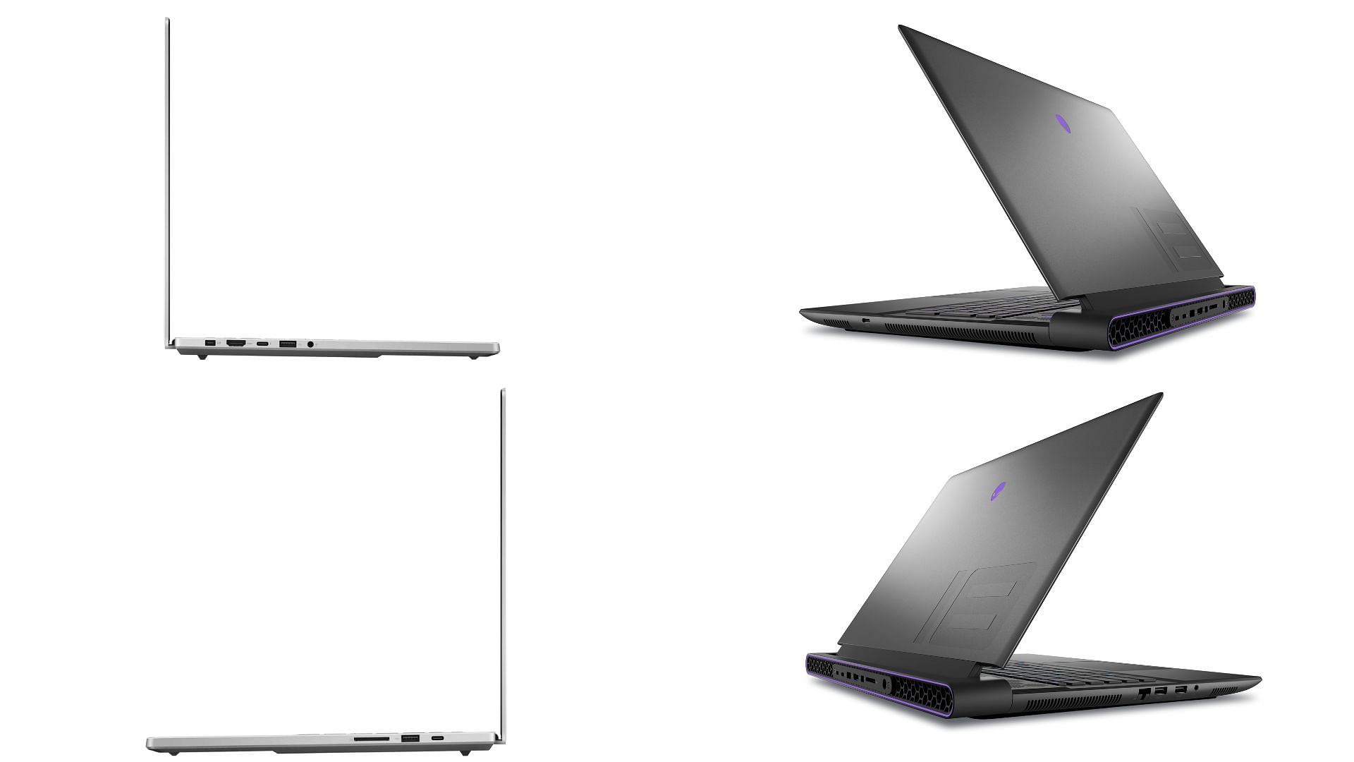 Port selection of the two laptops (Image via Dell and Asus)