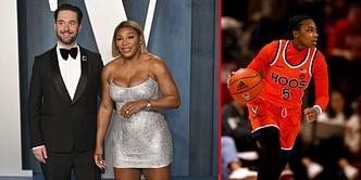 Serena Williams' husband Alexis Ohanian receives warm welcome at Virginia Cavaliers women's basketball game; jokes about team being 'stuck' with him