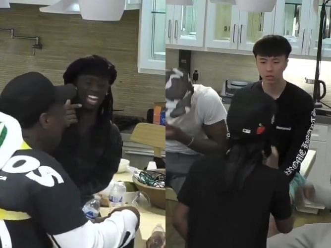 "He's a menace now" - Fans react to Kai Cenat's friend Ray's behavior towards Rakai on livestream