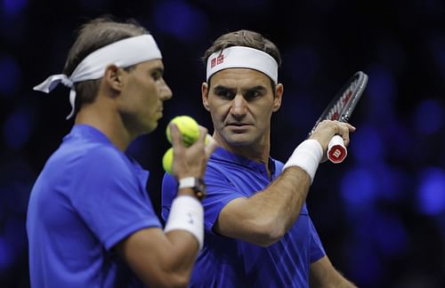 Laver Cup 2022 day one - Rafael Nadal and Roger Federer in action (Image: Getty)