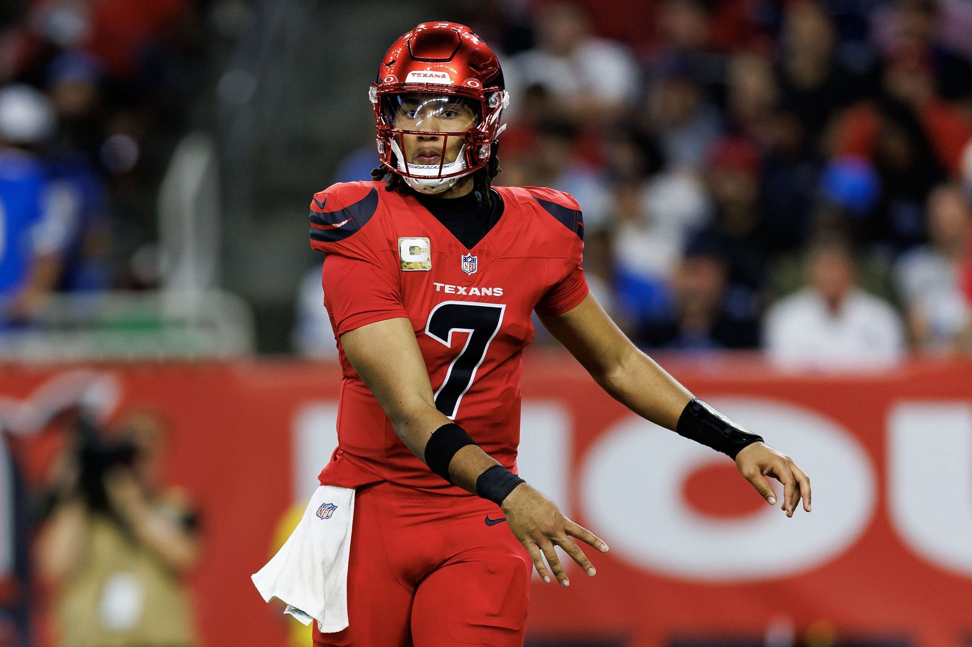 C.J. Stroud during Detroit Lions vs. Houston Texans (Credits: Getty)