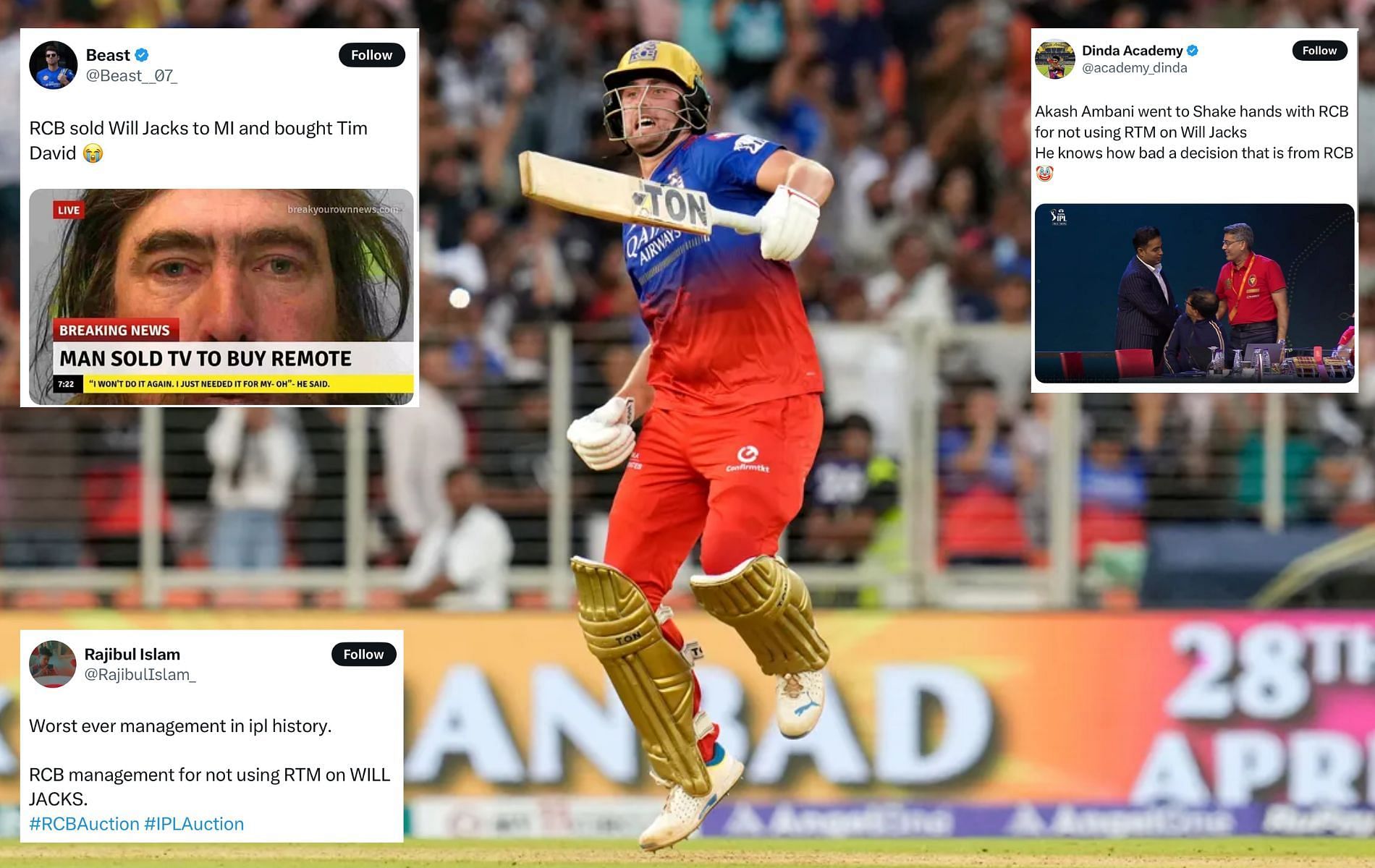 Will Jacks will play for MI in IPL 2024. (Pics: Getty/X/@Beast__07_/@academy_dinda/@RajibulIslam_)