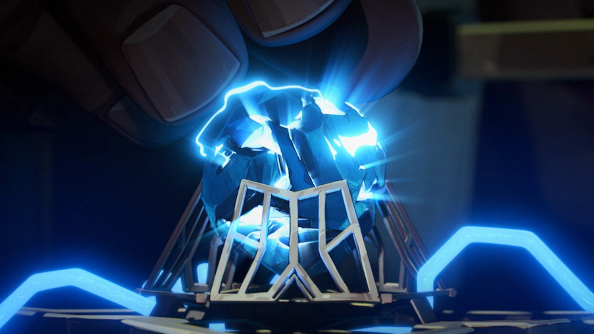 An image of the hex crystal from Arcane Season 1 (Image via Tudum by Netflix)