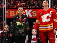 "We love you": Johnny Gaudreau's wife Meredith congratulates Mikael Backlund for completing 1000 NHL games