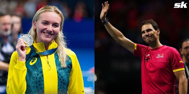 Ariarne Titmus pays tribute to Rafael Nadal following the his retirement. (Images by Getty)