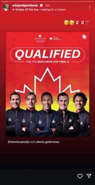 Mirjam Bjorklund's Instagram story (Image Source: Instagram)