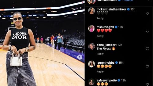 Comments on Bradley Beal's wife Kamiah Adams's IG post [Credit: IG/@ kamiahadams]