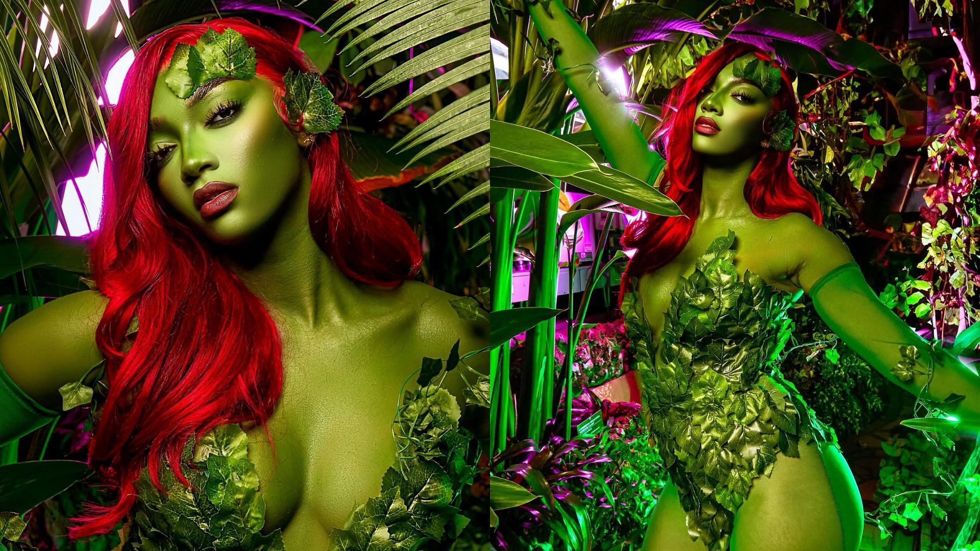 Angel Reese dazzles in Poison Ivy Halloween costume (Photos from Reese