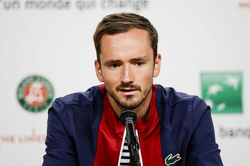 Daniil Medvedev at a press conference [Source: Getty]