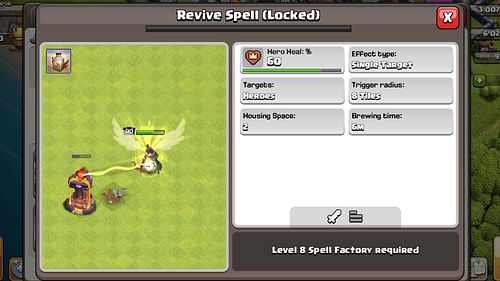 All specialties of the Revive Spell (Image via Supercell)