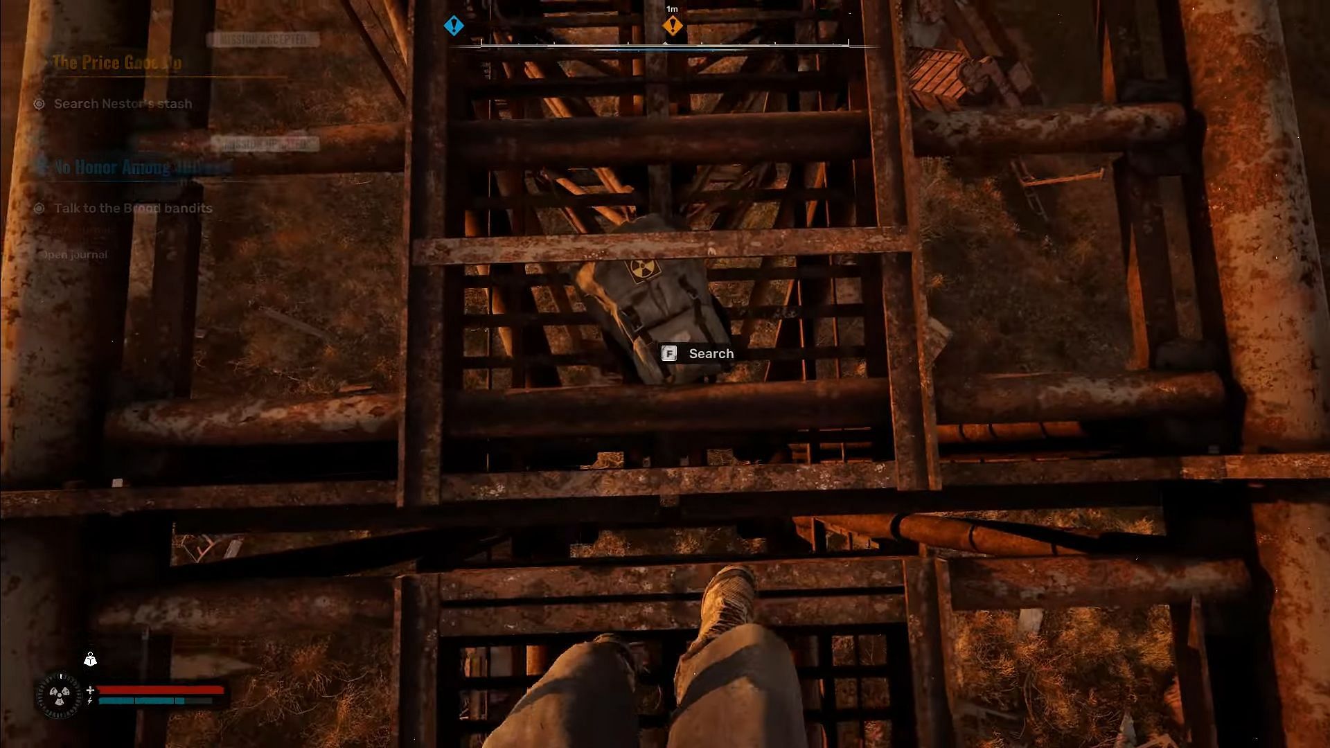 Finding Nestor's Stash near Richter in Stalker 2 (Image via GSC Game World || Youtube.com/@WoW Quests)