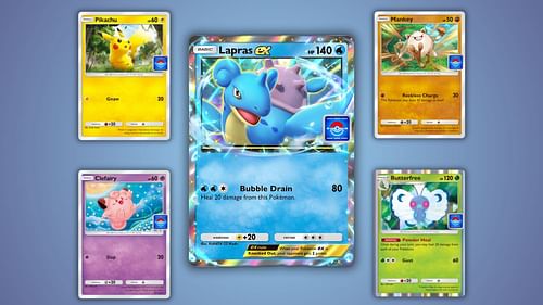 All obtainable cards from the Lapras ex Drop Event (Image via The Pokemon Company)