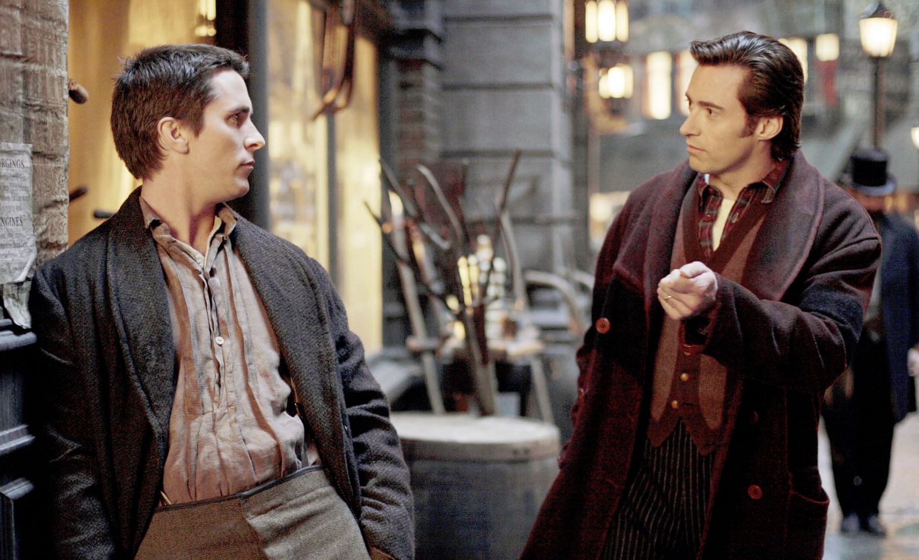 Christian Bale and Hugh Jackman in The Prestige (Image via Warner Bros., Syncopy, Touchstone Pictures)