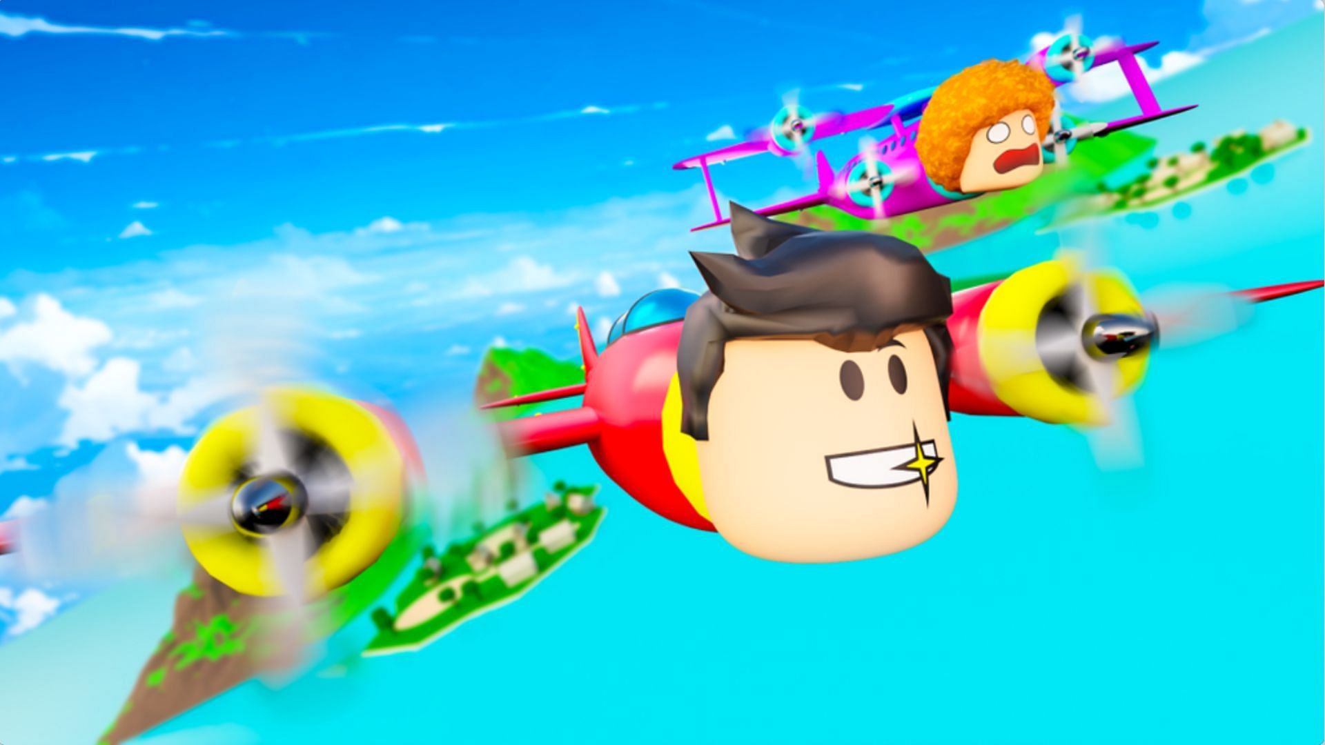 Master your flying skills in Become a Plane and Fly (Image via Roblox)