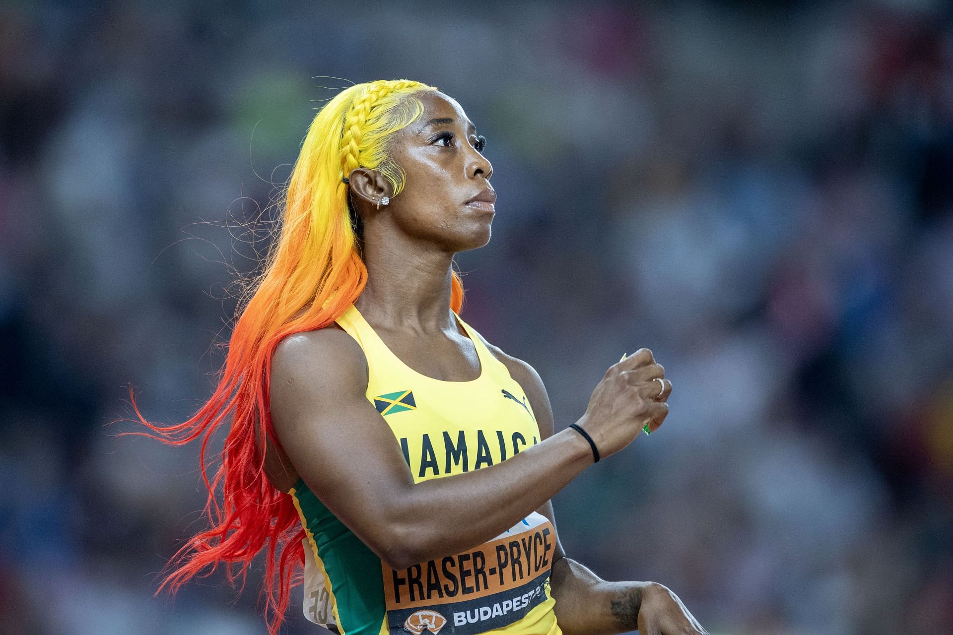 Shelly-Ann Fraser-Pryce at the World Athletics Championships. Budapest 2023. - Source: Getty