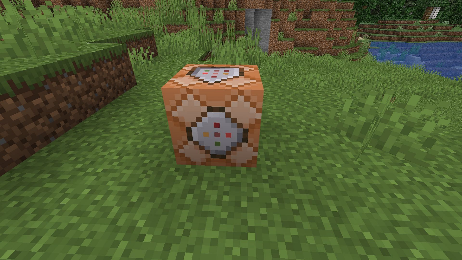 Summon the command block and place it on the ground (Image via Mojang Studios)